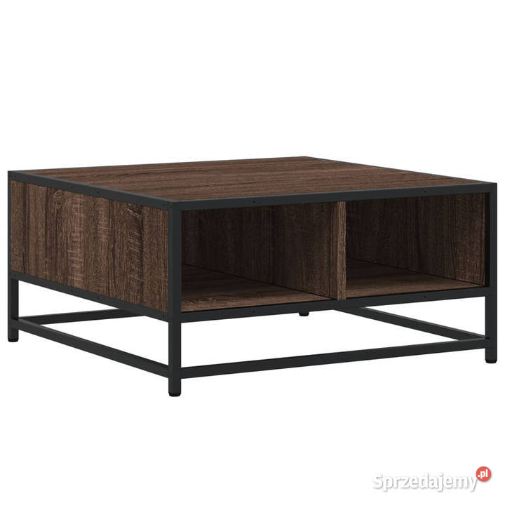 Stolik kawowy brązowy dąb 605x605x30 WM848768 Warszawa