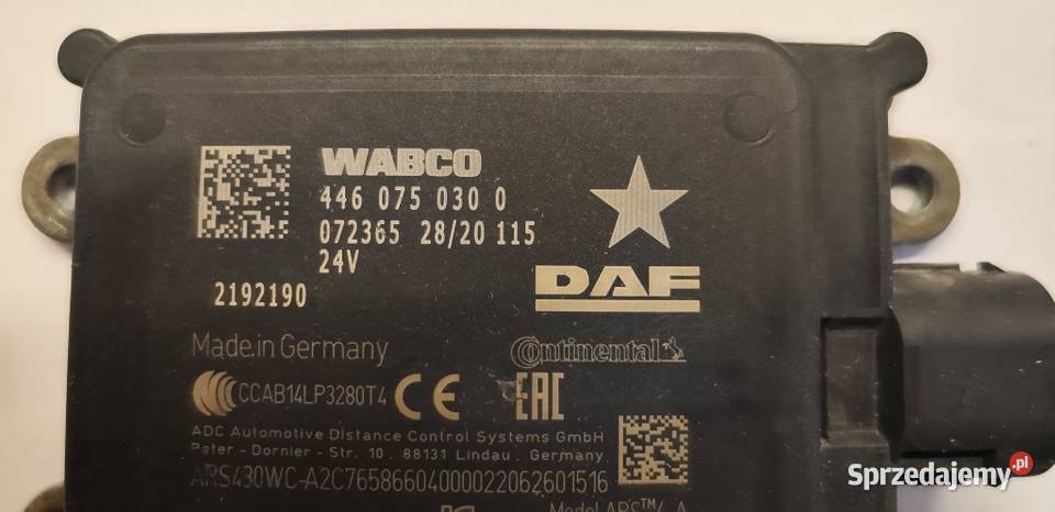2x1x9x2x1x9x0 Radar AEBS DAF Ciągniki siodłowe Warszawa sprzedam