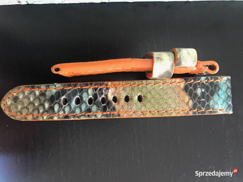 Pasek do zegarka ze skóry pytona 20 mm właściwie mazowieckie