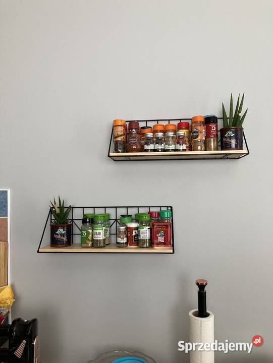 Półki ścienne 2 sztuki zestaw na ścianę