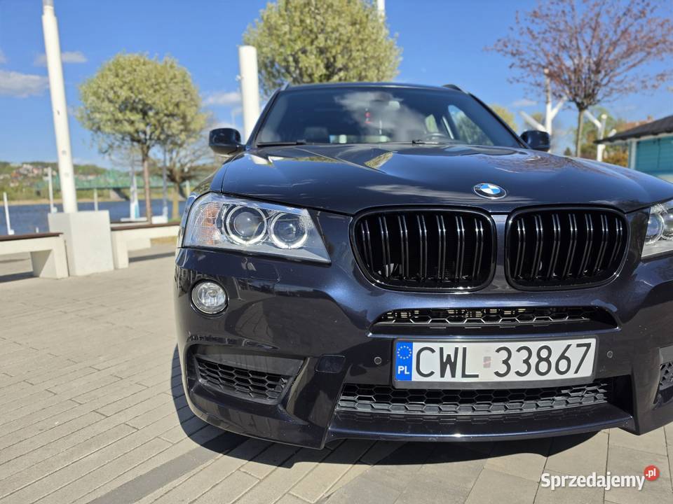 BMW X3 35d xdrive pakiet sportowy M bogato czarny Włocławek