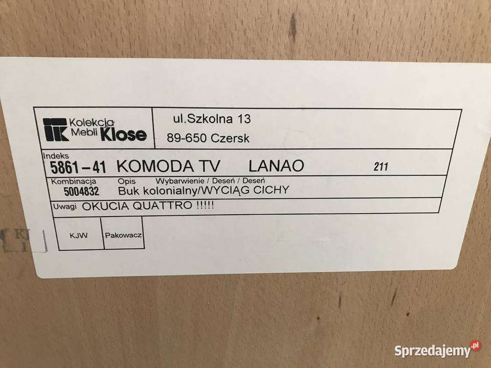 Komoda TV KLOSE Seria Lanao Aleksandrów Łódzki