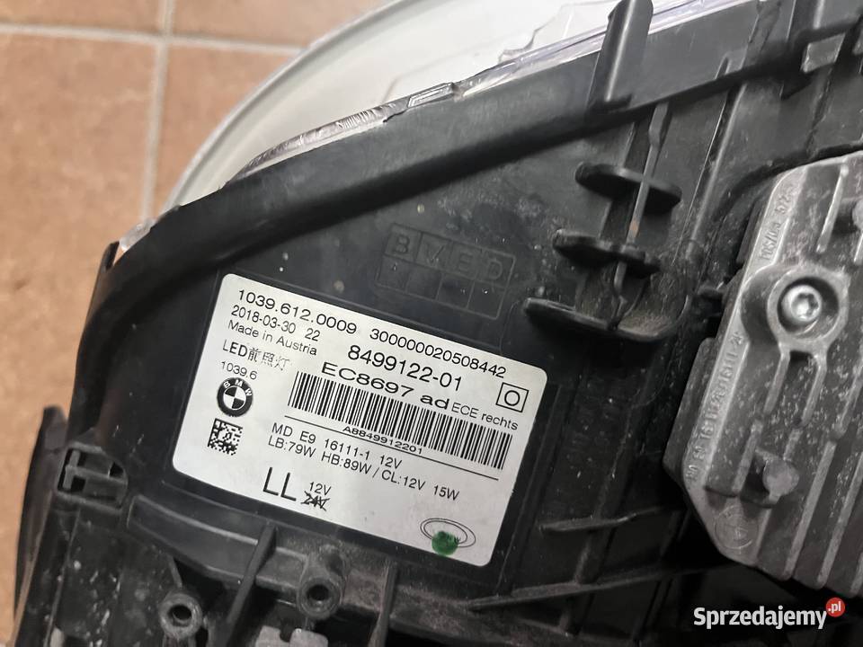 Lampa reflektor BMW G30 G31 adaptive led małopolskie Oświęcim sprzedam
