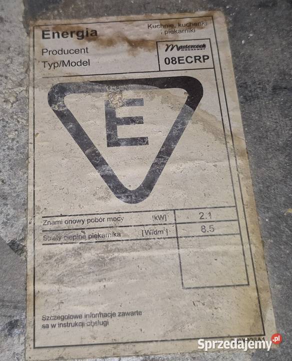 Piekarnik mastercook 2 blachy zapasowe grzałki do zabudowy Ruda Śląska