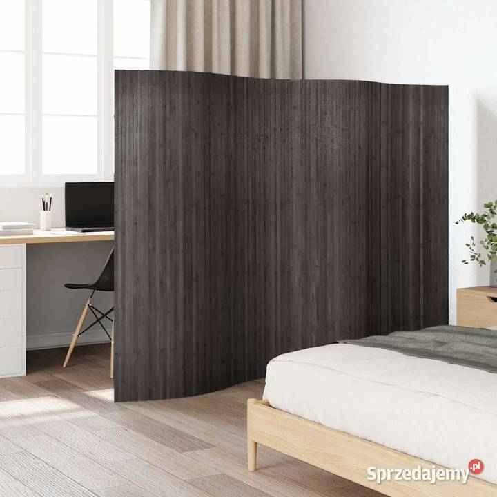 vidaXL Bambusowy parawan kolor szary szerokość mazowieckie Warszawa sprzedam