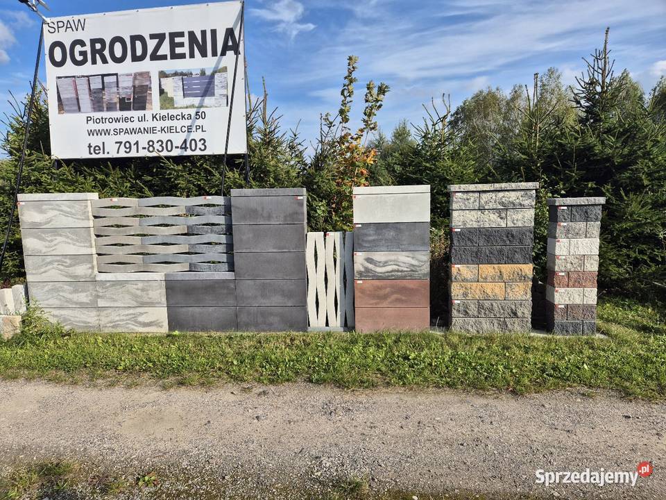 Bloczek ogrodzeniowy JONIEC Roma Horizon biały Bloczki Piotrowiec