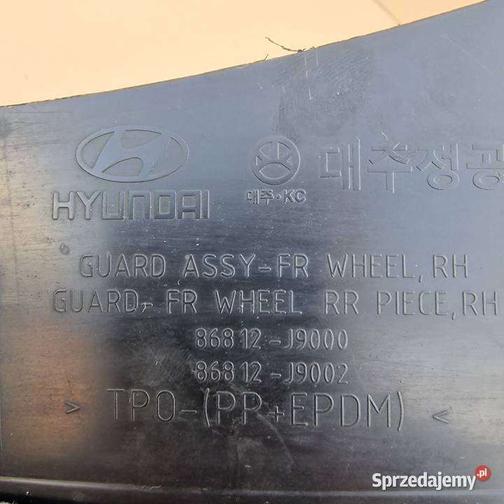 HYUNDAI KONA 1723 NADKOLE PRZÓD PRAWE 86812J9000 osobowe Bieleń