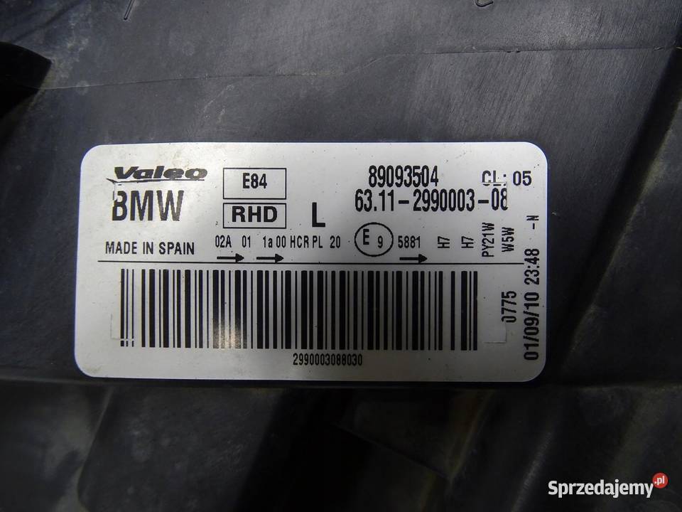 LAMPA LEWY PRZÓD LEWA PRZEDNIA 2990003 BMW X1 sprzedam