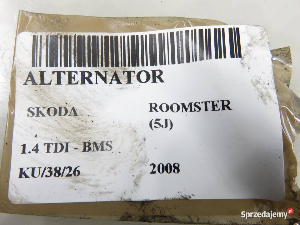 ALTERNATOR SKODA ROOMSTER 14 TDI 06F903023F Układ elektryczny silnika sprzedam