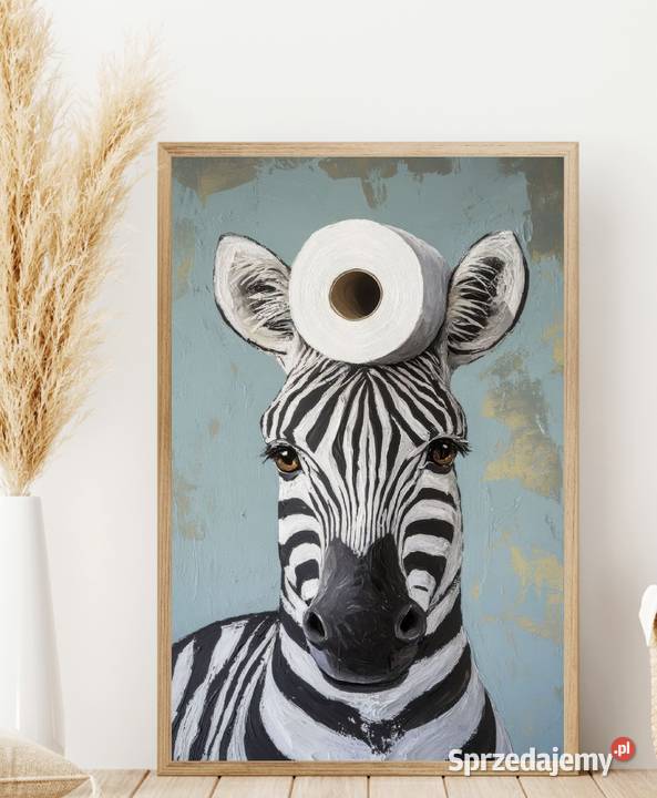 Plakat zebra w ramce a4 a3