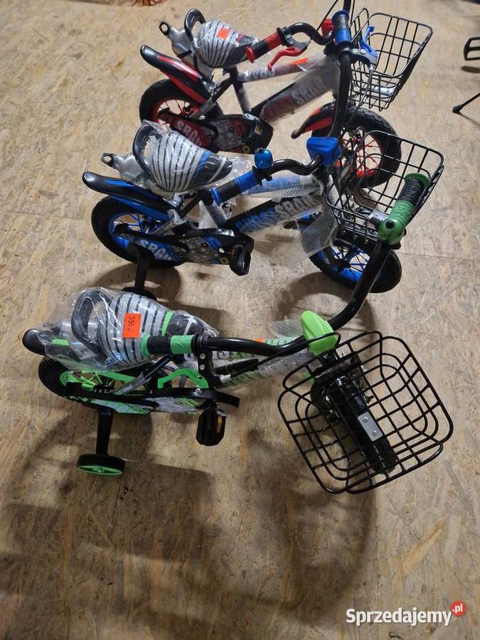 Rowerek 12 niebiesko zielony czerwony Okbstsrar