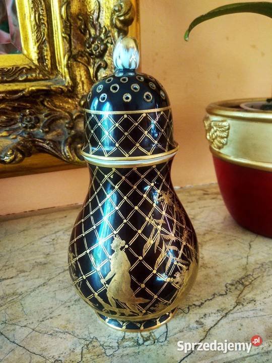 Piękność Pudernica solniczka pieprzniczka Porcelana i szkło Gdańsk