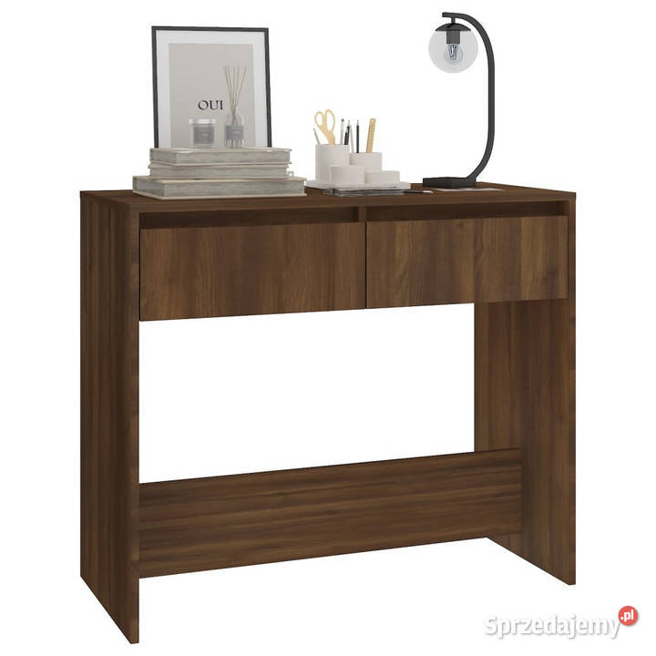 Stolik konsolowy brązowy dąb 89x41x765 WM813001 sprzedam