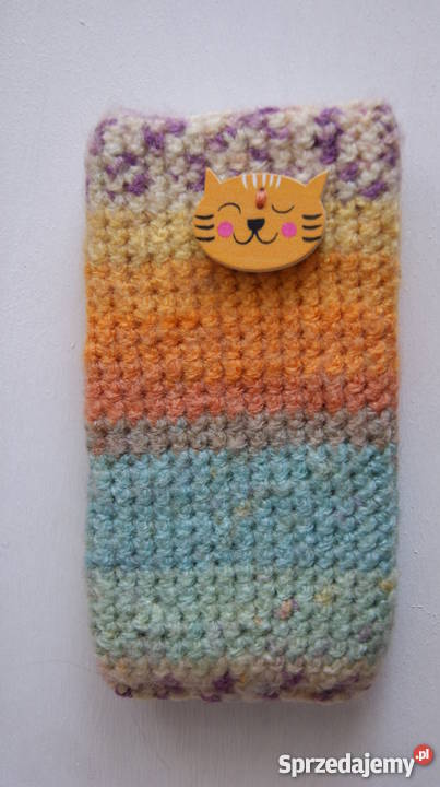 etui na telefon robione na szydełku Warszawa