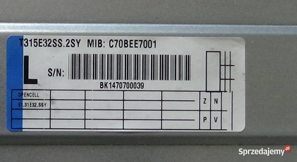 Matryca MD30800DEN T315X32SS Drzycim sprzedam