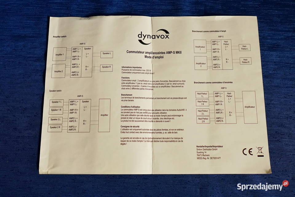 Dynavox AMPS MKII przełącznik małopolskie Kraków