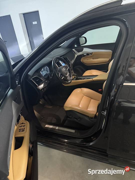 Volvo XC90 T6 4x4 piękne czarne z miodową skórą Kraków sprzedam