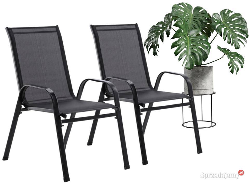Zestaw 2 krzeseł nowoczesne metalowe krzesło metal Poznań