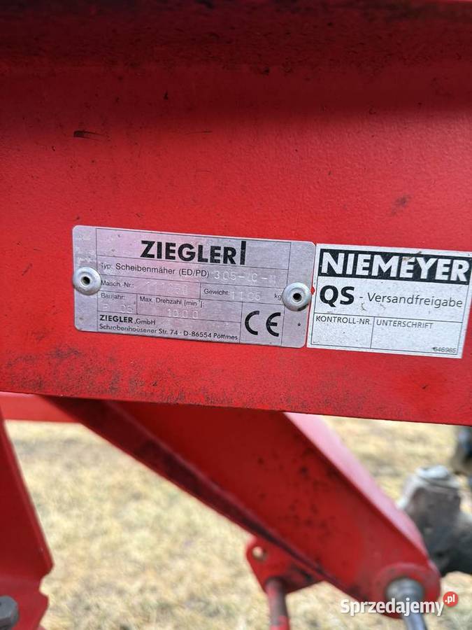 Kosiarka dyskowa Ziegler 305 powerdisc niemeyer