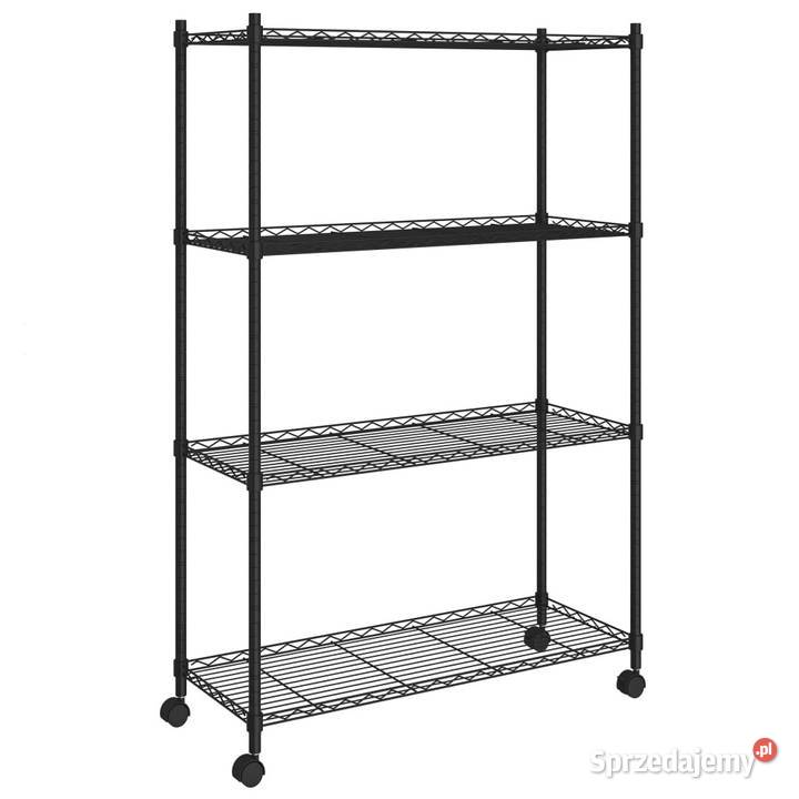 4poziomowy regał na kółkach 90x35x142 czarny 200 Warszawa