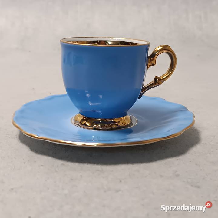 Bareuther Piękna Filiżanka ze Spodkiem Duet Mała Porcelana i szkło Antyki, Sztuka, Kolekcje Dobrzany