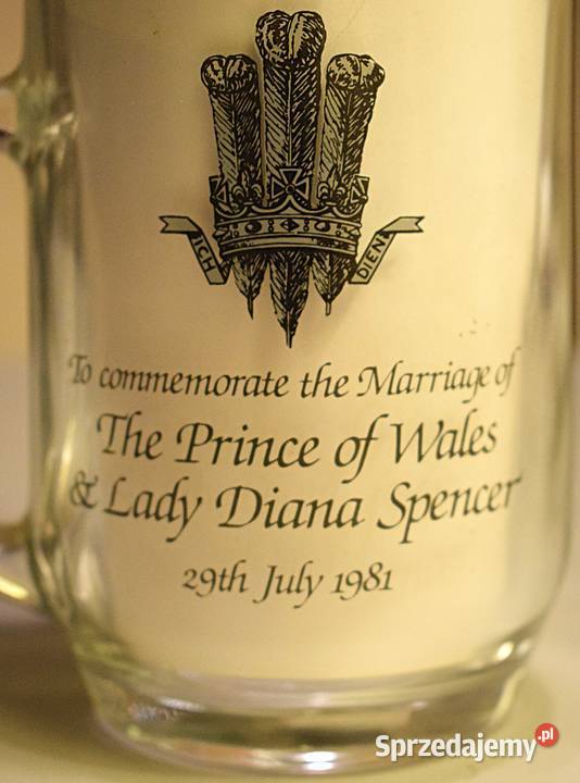 Pamiątkowy kufel małżeństwo Lady Diany z