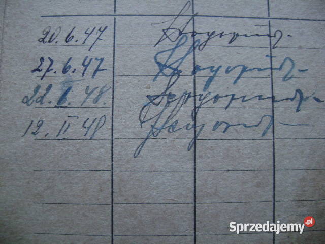 Starocie z PRL Stare dokumenty Dowód pomorskie Gdynia sprzedam