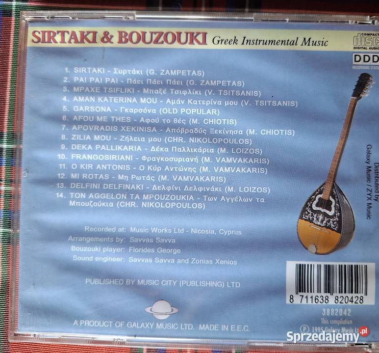 Sirtaki Bouzouki Greek Instrumental Music CD Kraków