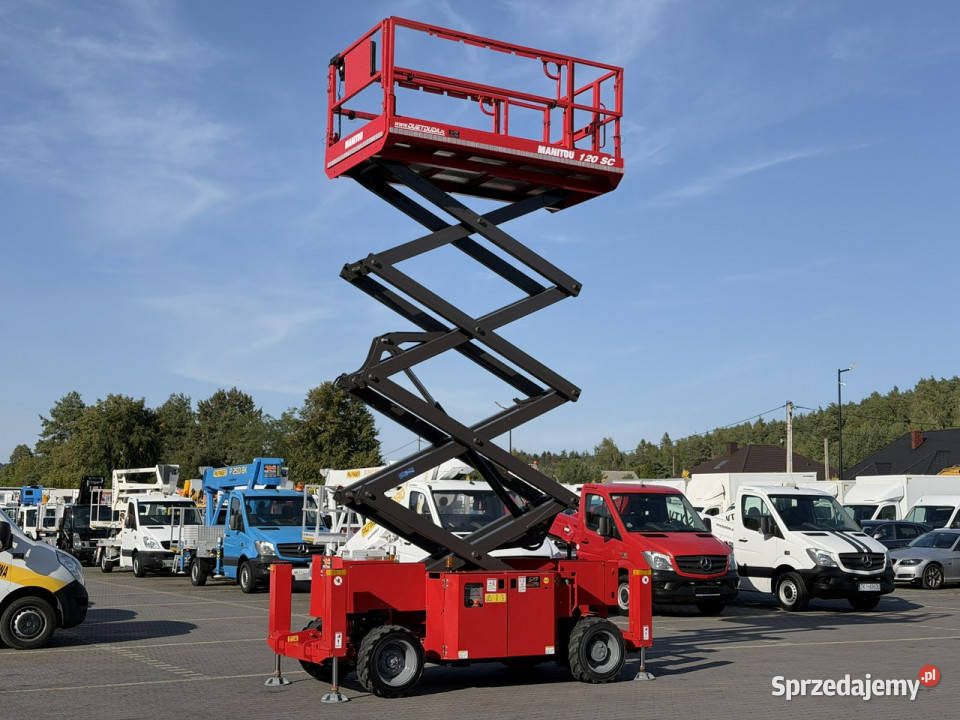 podnośnik nożycowy Manitou 120 SC Platforma 1000h Widełki sprzedam