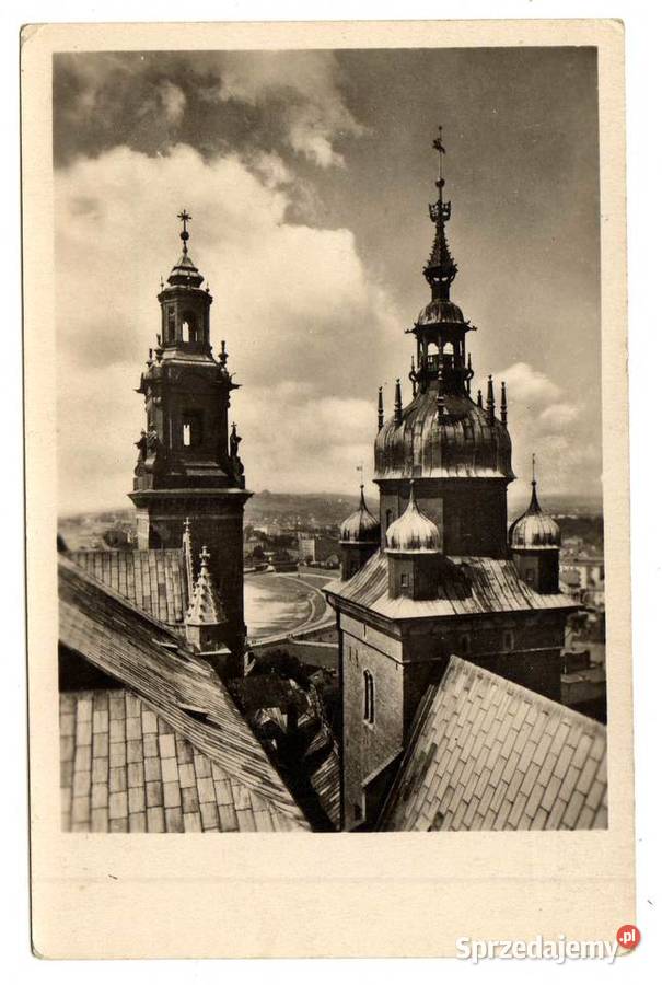KRAKÓW WIEŻE KATEDRY WAWELSKIEJ CZARNO BIAŁA Pocztówki i karty telefoniczne świętokrzyskie Krynki