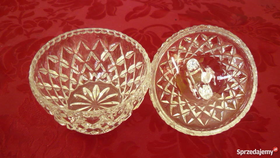 Pojemnik kryształowy cukierniczka Myszków