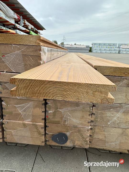 Deska tarasowa Thermo termo sosna ryflowana Deski tarasowe Prusice