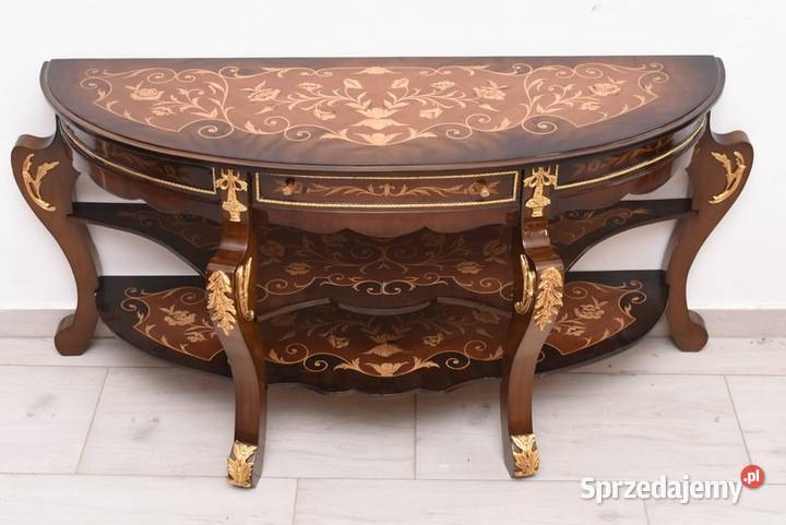 Piętrowa Drewniana Konsola Przyścienna Stolik małopolskie Kraków