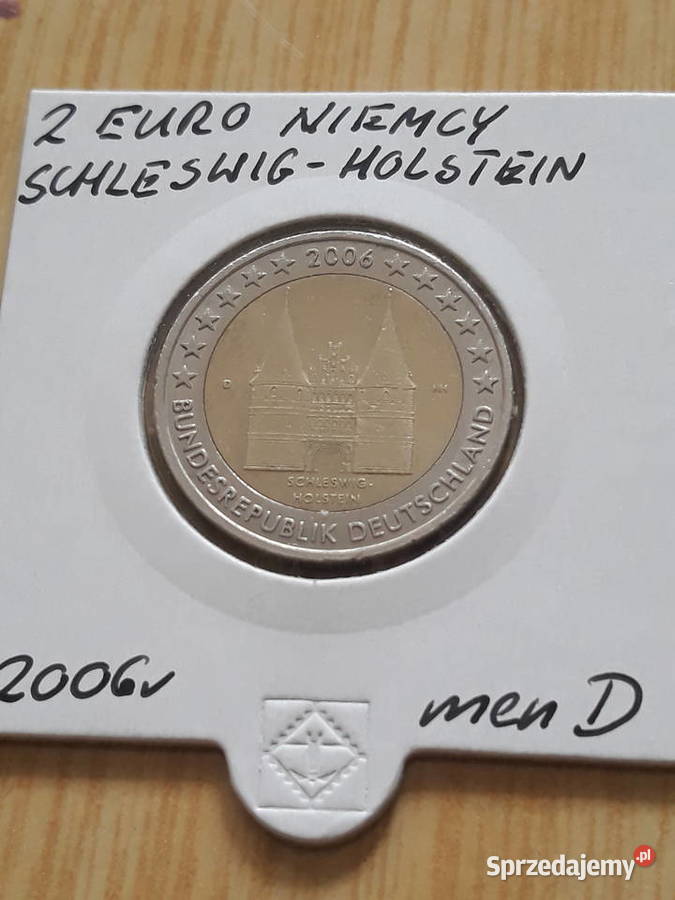 2 Euro Niemcy Schleswig Holstein 2006 r men D wielkopolskie Konin
