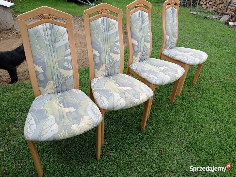 Krzesła drewniane dębowe tapicerowane