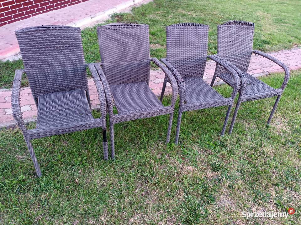 Krzesła ogrodowe ratanowe fotele ogrodowe 4 sprzedam