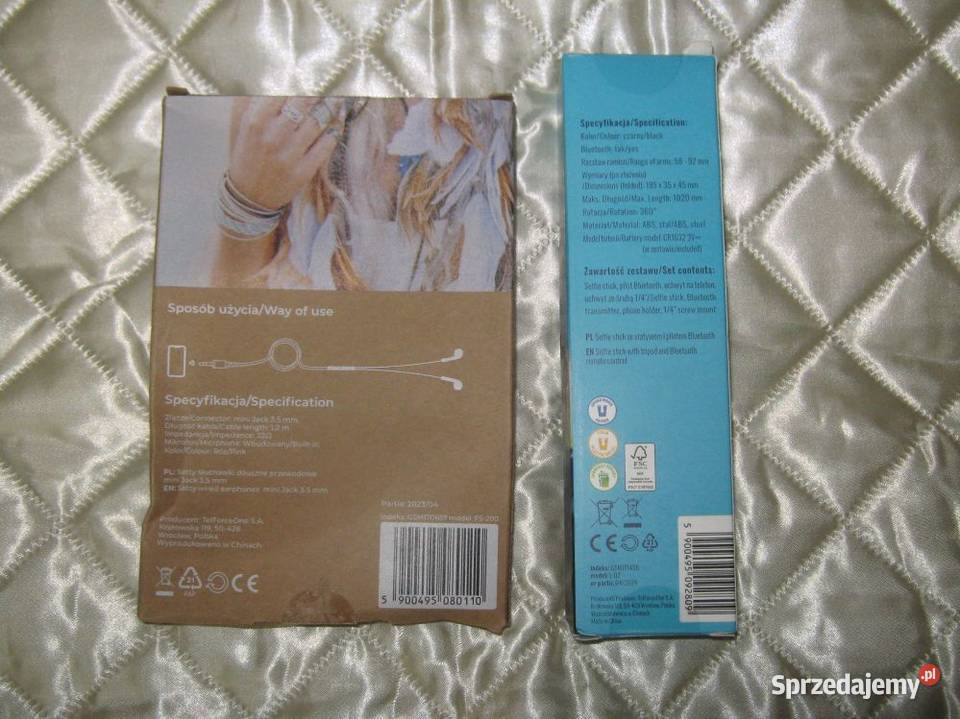 Selfie Stick ze statywem i Słuchawki douszne Baranowo