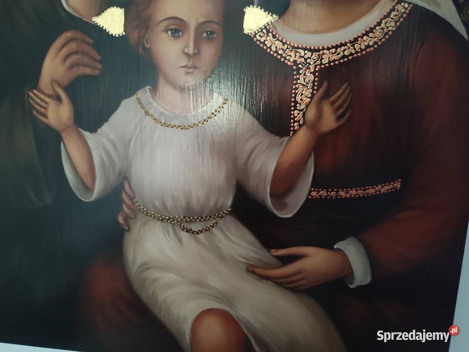 Piękna ikona przedstawiająca Świętą rodzinę łódzkie Łódź