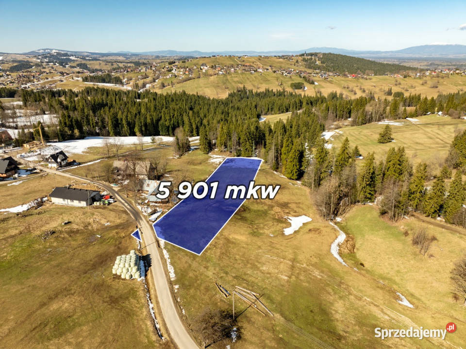 Sierockie działka 5901m2 WZtka 4 domy