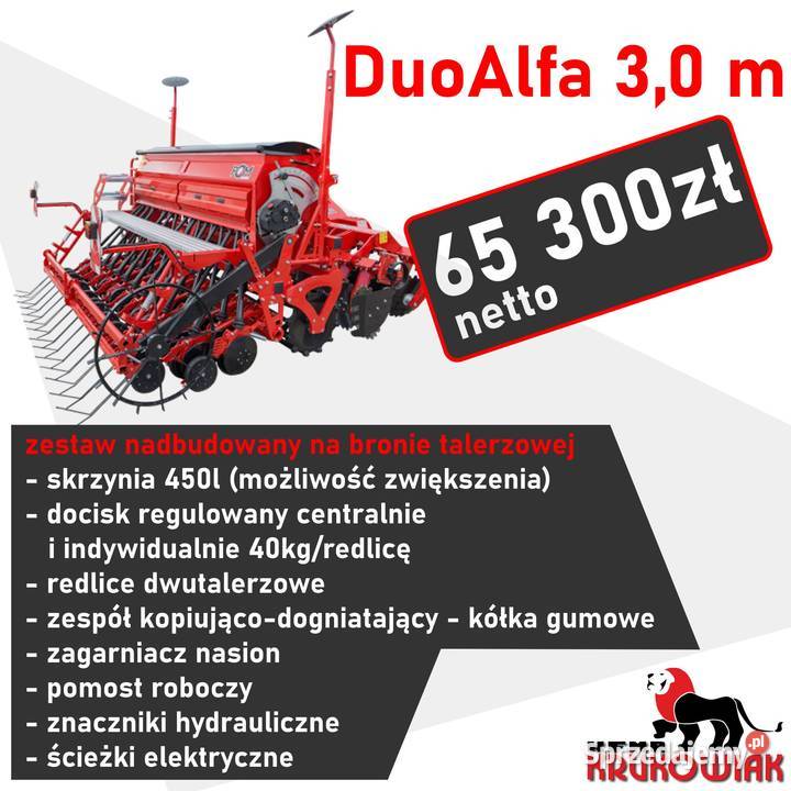 Zestaw uprawowosiewny KRUKOWIAK DuoAlfa 3m w Łowicz