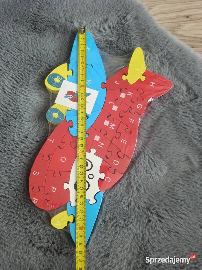 Nowe puzzle drewniane samolot 60 sztuk nauka Warszawa