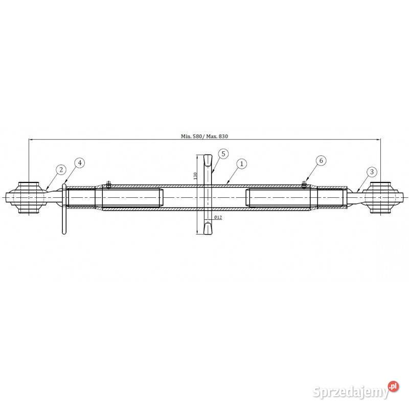 Łącznik centralny kat 2 30x3 580830 MM tuba 450 małopolskie
