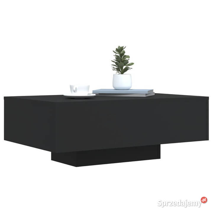 Stolik kawowy z oświetleniem LED czarny 85x55x31 Warszawa