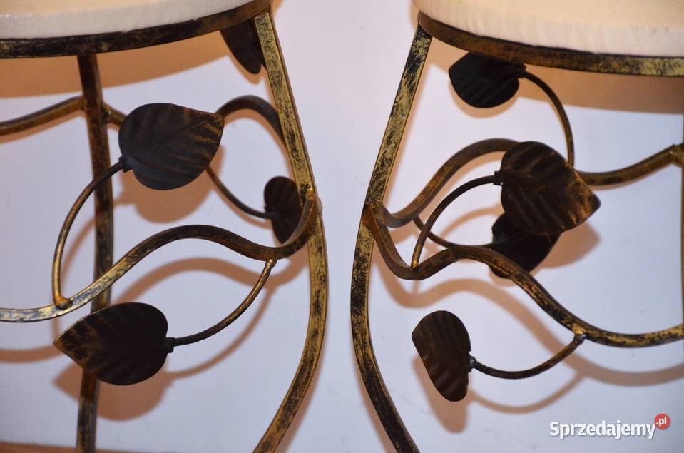 Krzesełka pufy taborety kute metaloplastyka 2 34cm Koszuty