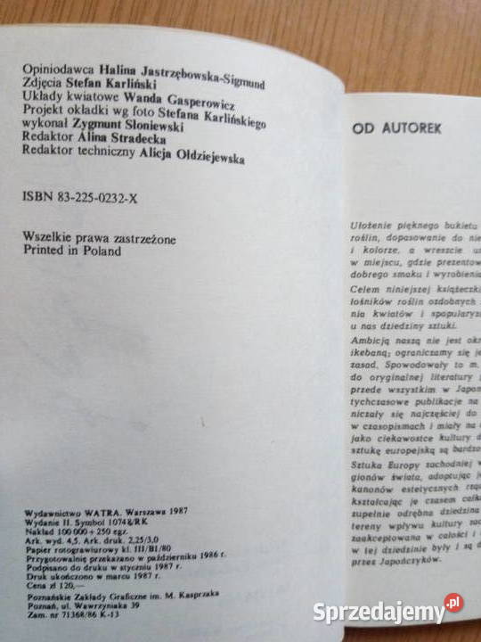 Ikebana 1987r Książki i Podręczniki śląskie