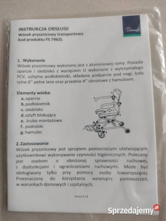Wózek pod prysznic Orzesze