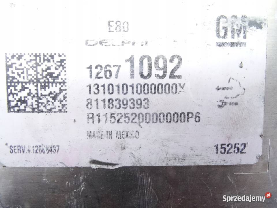 OPEL CORSA E 10 STEROWNIK SILNIKA 12671092 Układ elektryczny, zapłon Przemęt