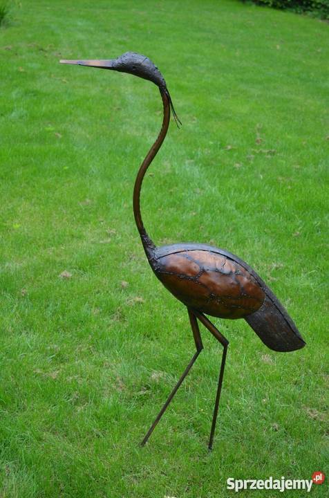 Czapla 110 cm ptak metalowy do ogrodu Jedyny taki