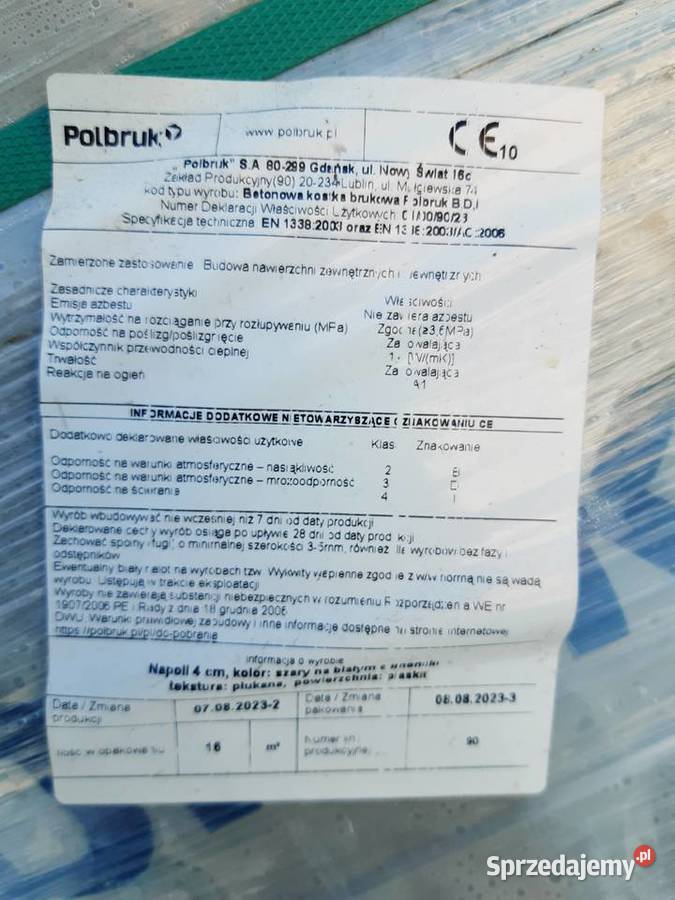 Kostka brukowa gr4 Napoli szara plukana na lubelskie