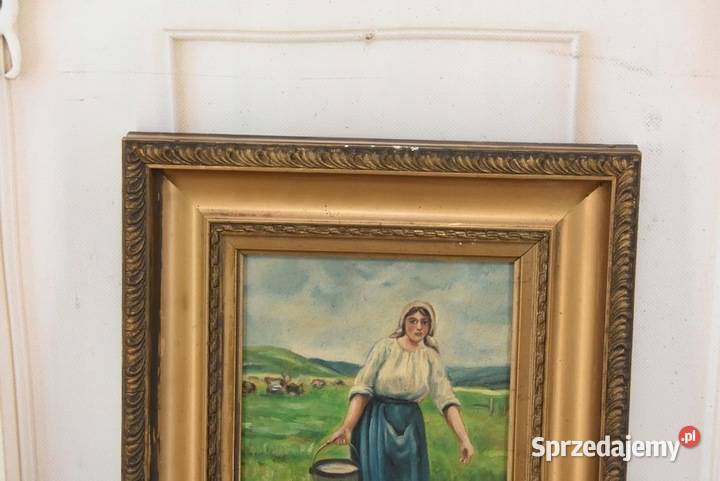 Józef Chełmoński Pejzaż Polskiej Wsi Kobieta z Obrazki i obrazy Kraków